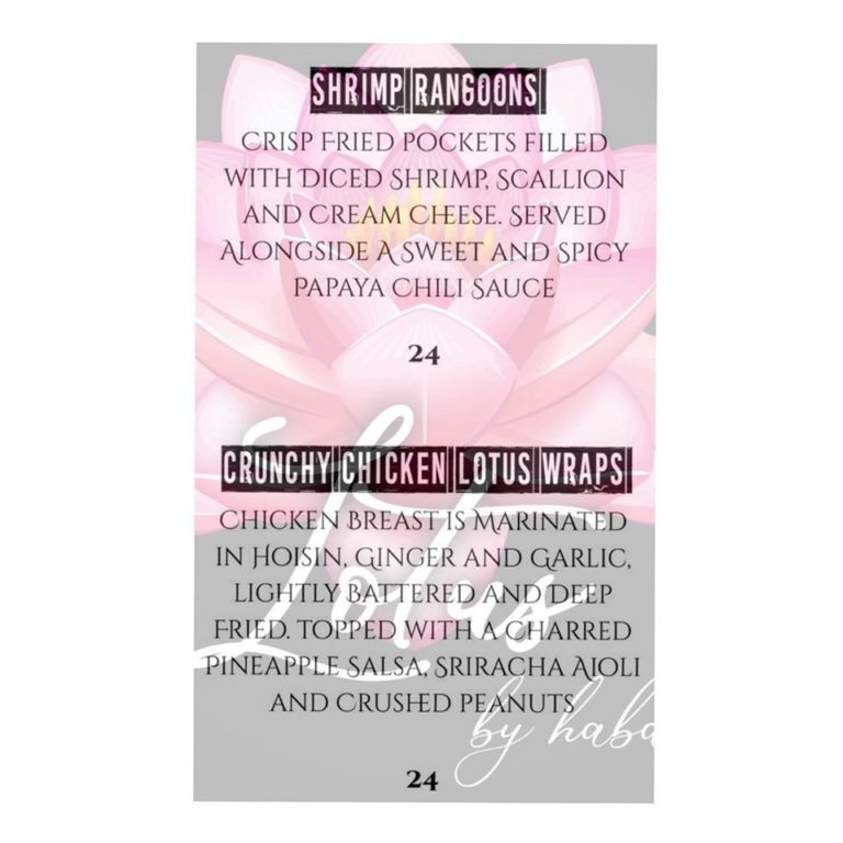 Menu Appetizers