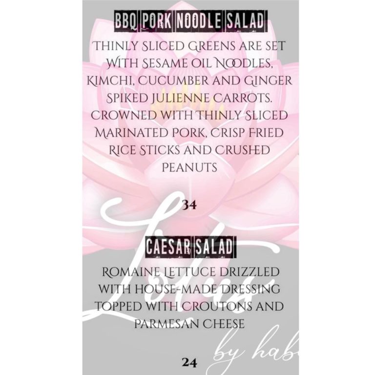 Menu Salads