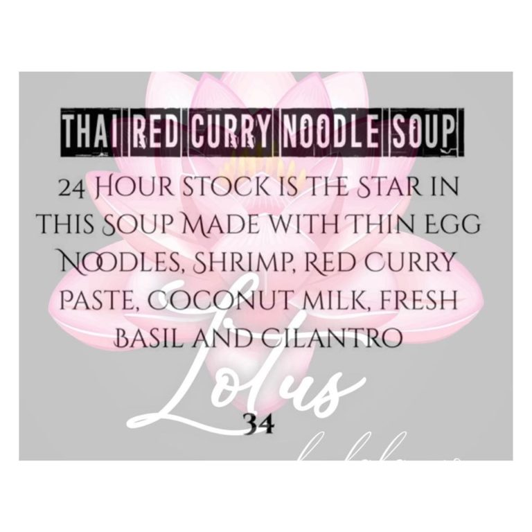 Menu Thai Red Curry