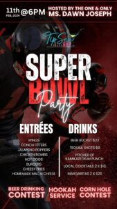 super bowl party Caye Caulker